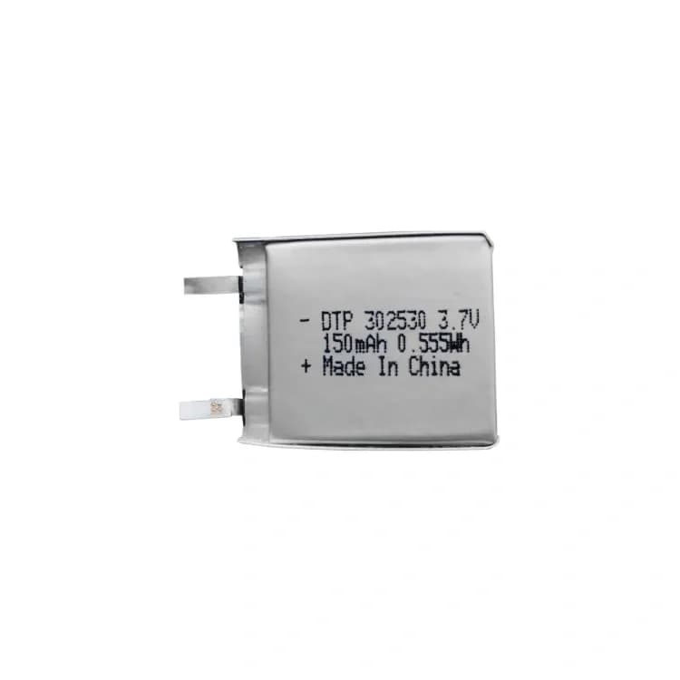 Factory Supply Ultra Thin 3mm LiPo Battery DTP302530 3.7V 150mAh