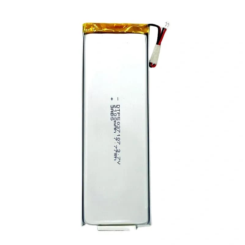 Elongated Thin Lithium Polymer Battery DTP5037107 3.7V 2100mAh