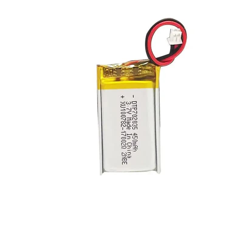 702035 3.7V 450mAh Rechargeable Lithium Ion Lipo Polymer Battery with PCB and Plug