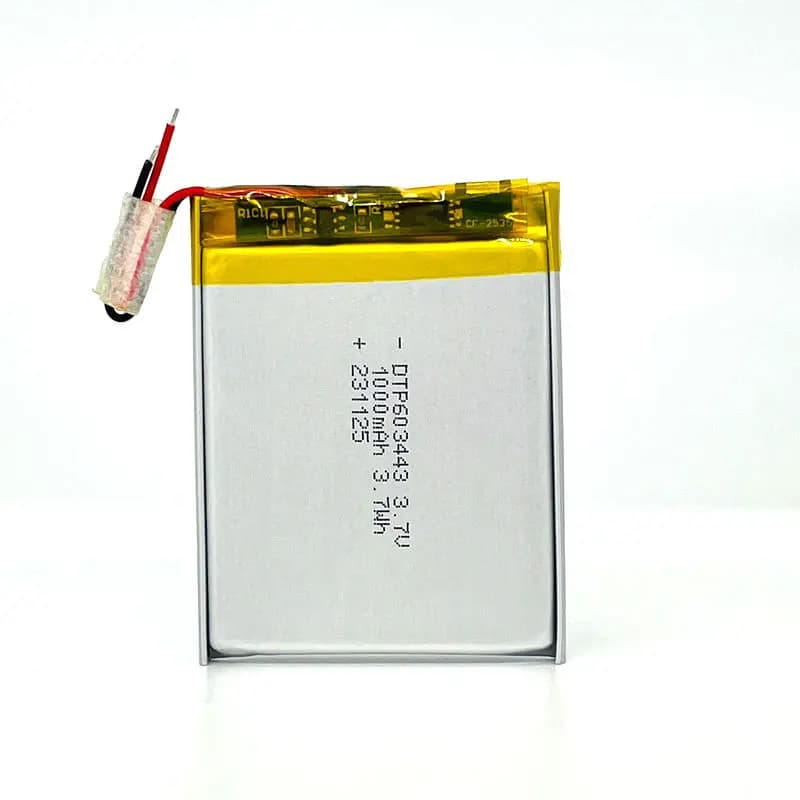 DTP702040 1000mah 6mm Thick LiPo Battery