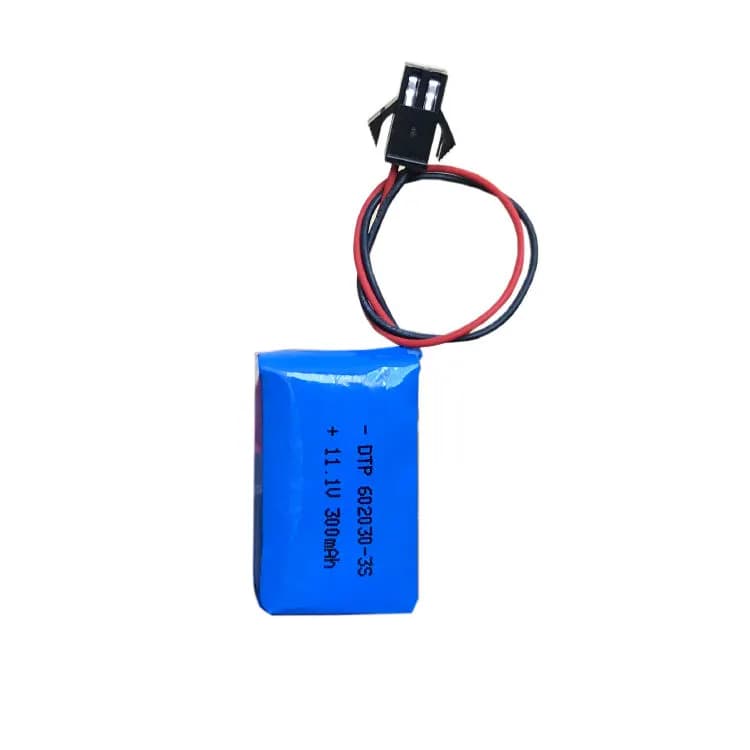 Customizable Li-polymer Battery Pack DTP602030-3S1P 11.1V 300mAh Small Lipo Rechargeable Battery Packs