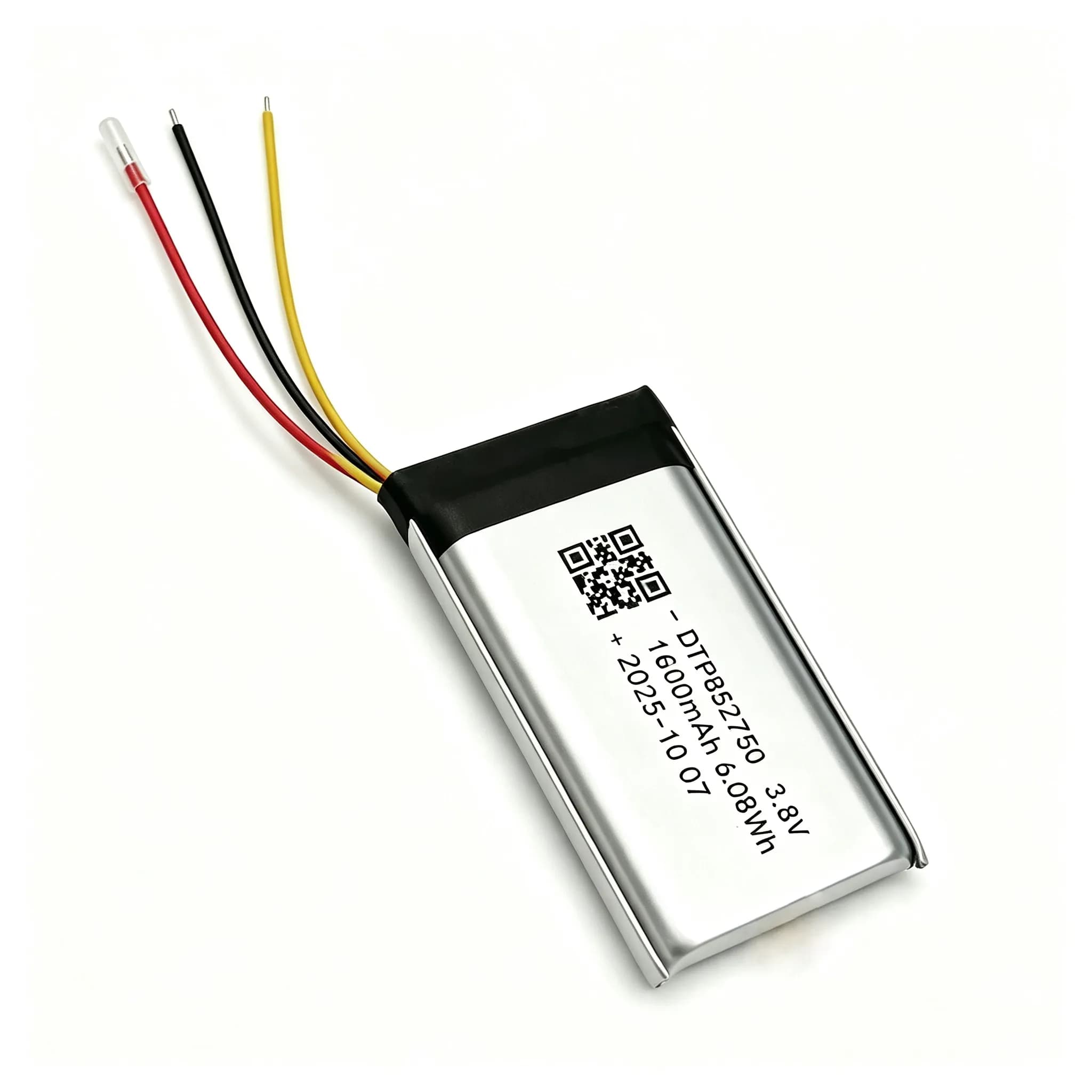 DTP852750 1600mAh 3.8V High Discharge Rate Lithium Ion Batteries Pack for small, portable electronics like pet products