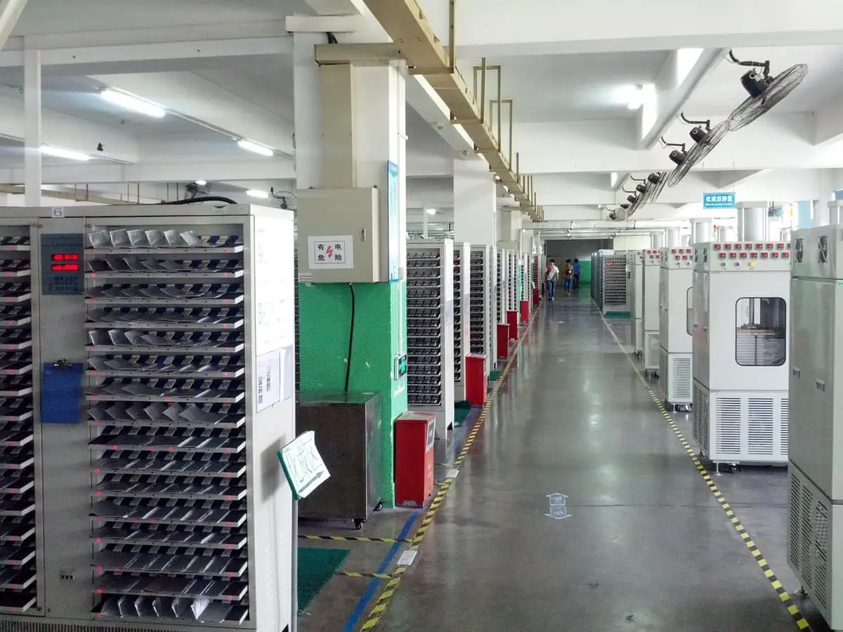 An entire floor dedicated to charging cells.