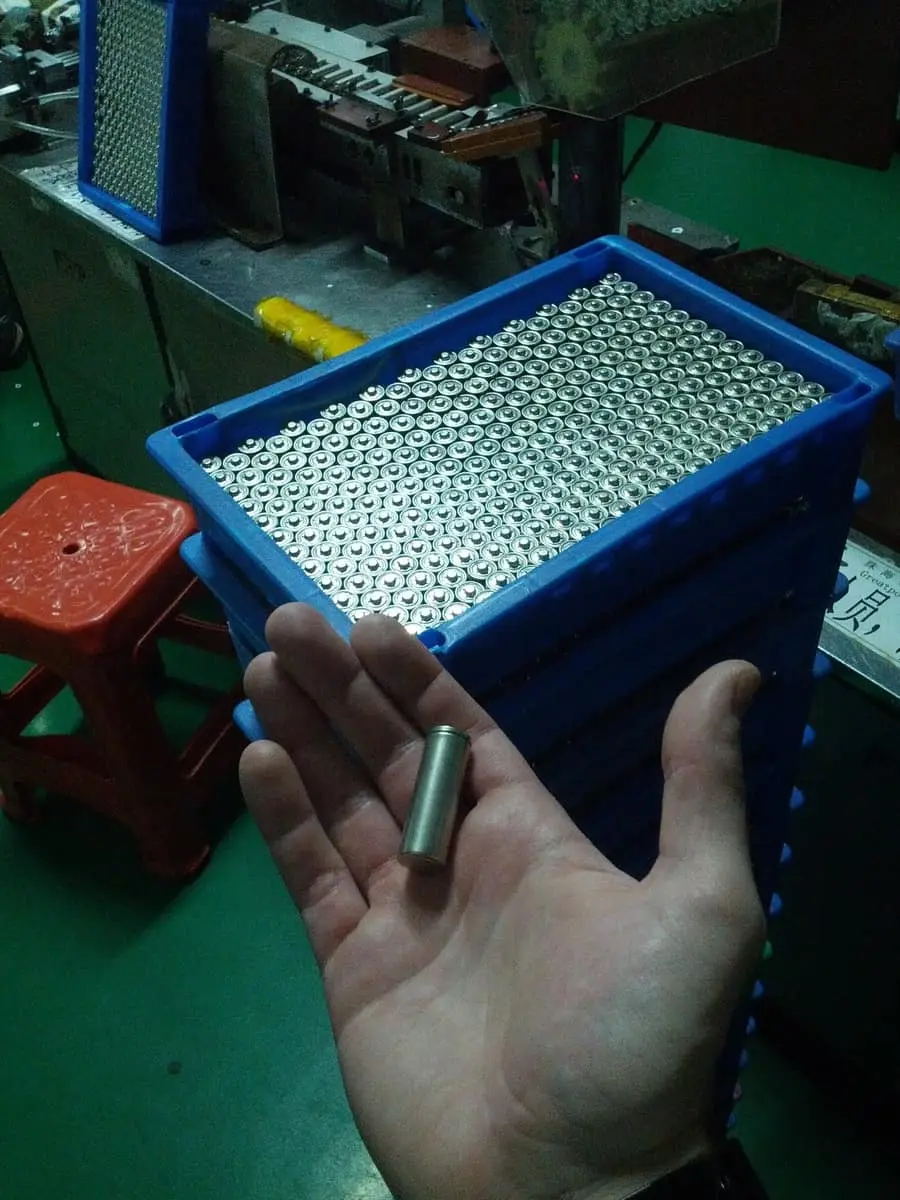 LiFePO4 cells being made — the process is nearly the same as LiPo.